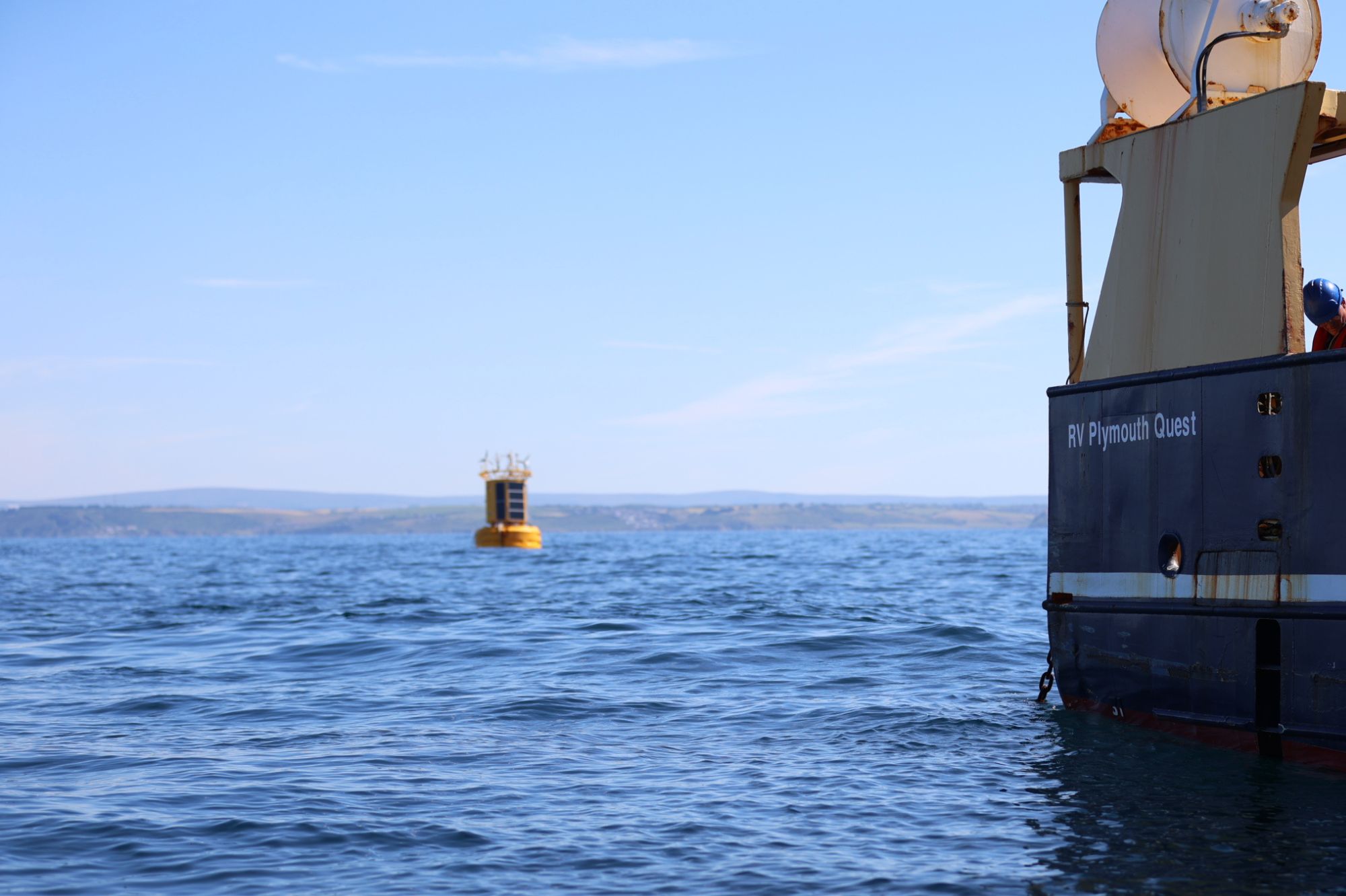 L4 autonomous buoy deployment - image credit: Jani Pewter, Data and Instrument Technician