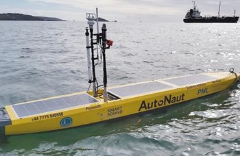 PML Pioneer autonomous boat at sea