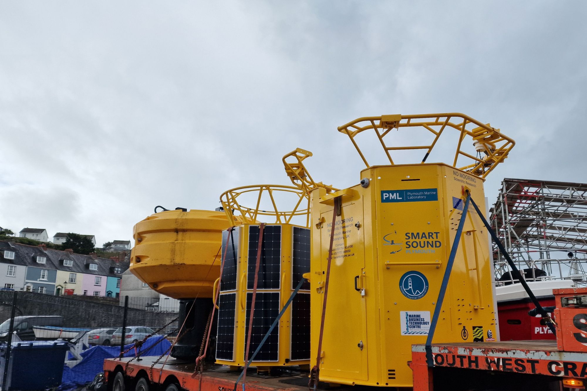 Above: Pictured at the front is our L4 autonomous buoy ‘tower’, and right behind it is our brand-new APICS autonomous buoy tower and its body..
