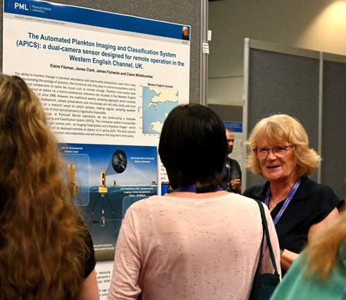 Elaine Fileman presenting the APICS poster