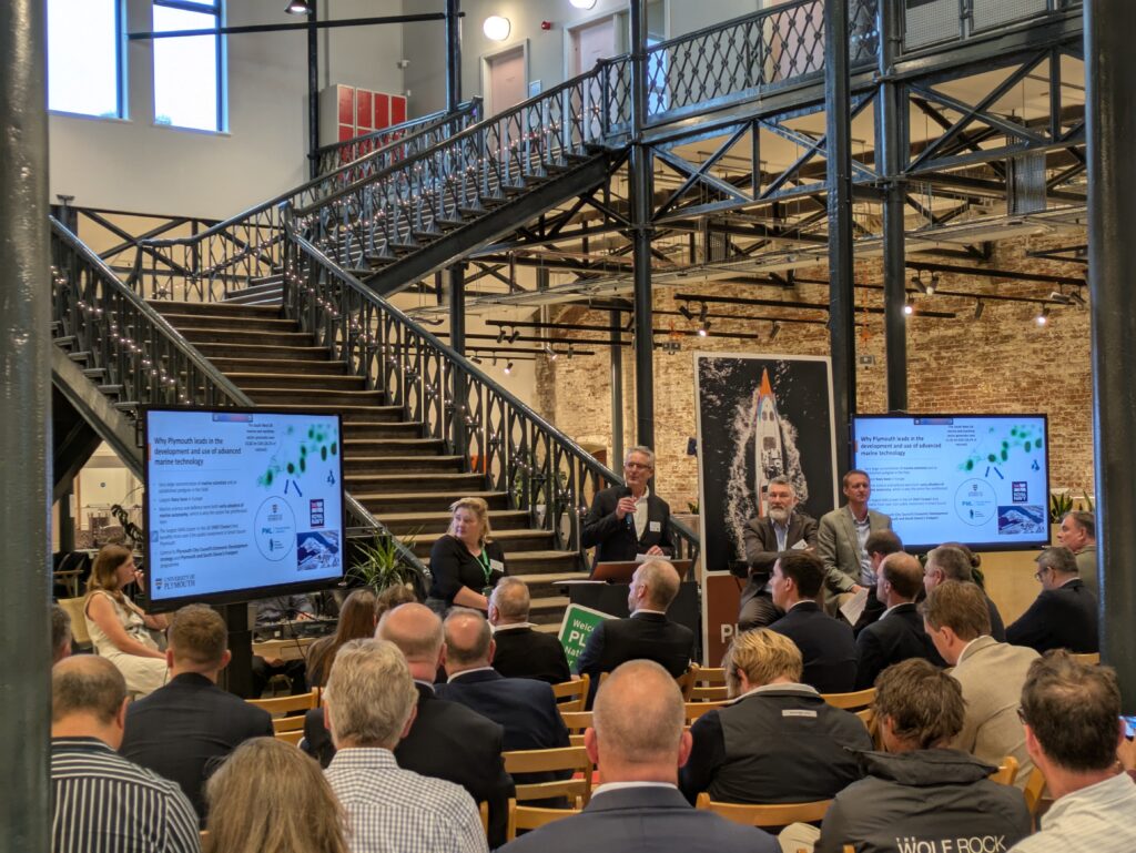 Marine Autonomy event with Prof. James Fishwick on the far right of the panel