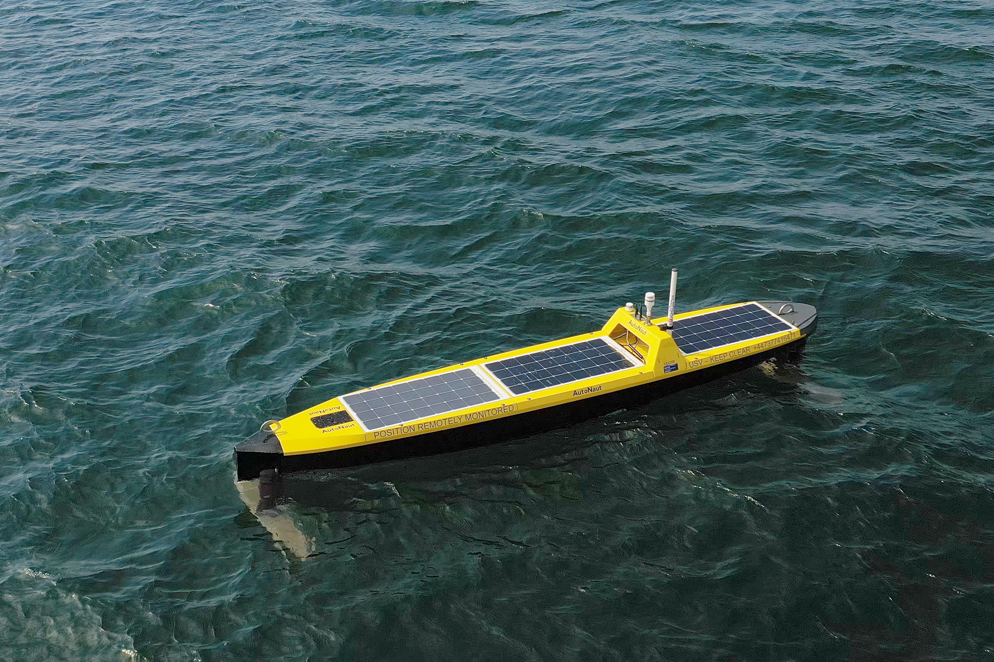 PML Pioneer - PML's small autonomous vessel in the water