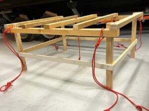 Finished deployment frame