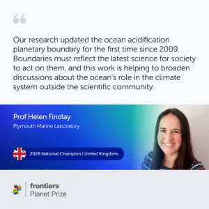 Prof Helen Findlay, Frontiers Planet Prize