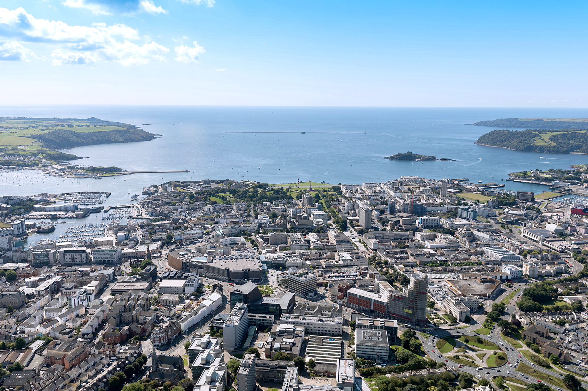Plymouth Sound. Trevor Burrows Aerials