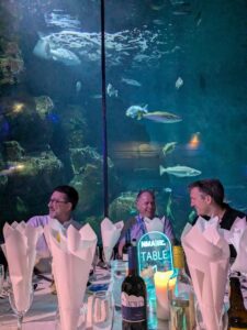 Conference dinner at the National Marine Aquarium