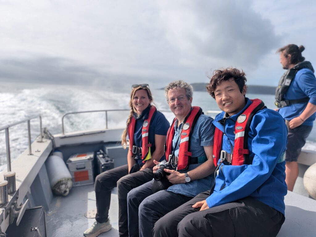 Left to right: Dr Lilian Lieber, Dr Peter Miller and Dr Yang Yang heading out to see during the two week trial.